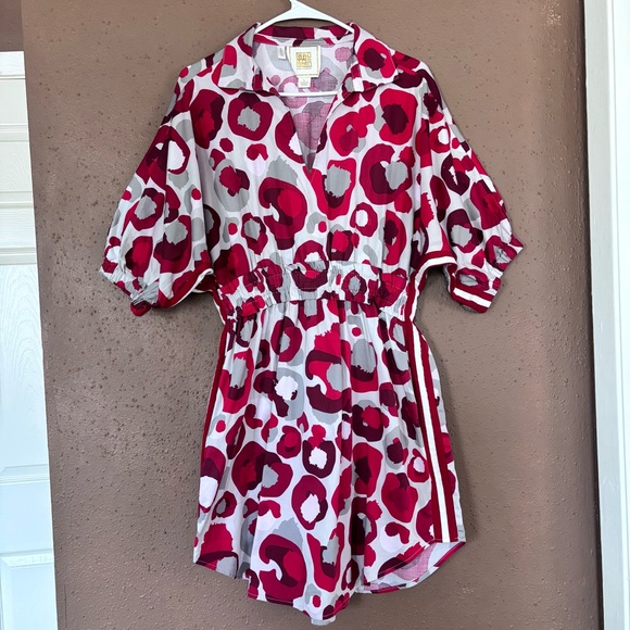 Emily Mccarthy Dresses & Skirts - EMILY MCCARTHY Palmer Dress - Burgundy Collegiate Cheetah size L